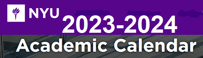 NYU Academic Calendar 2023 2024 